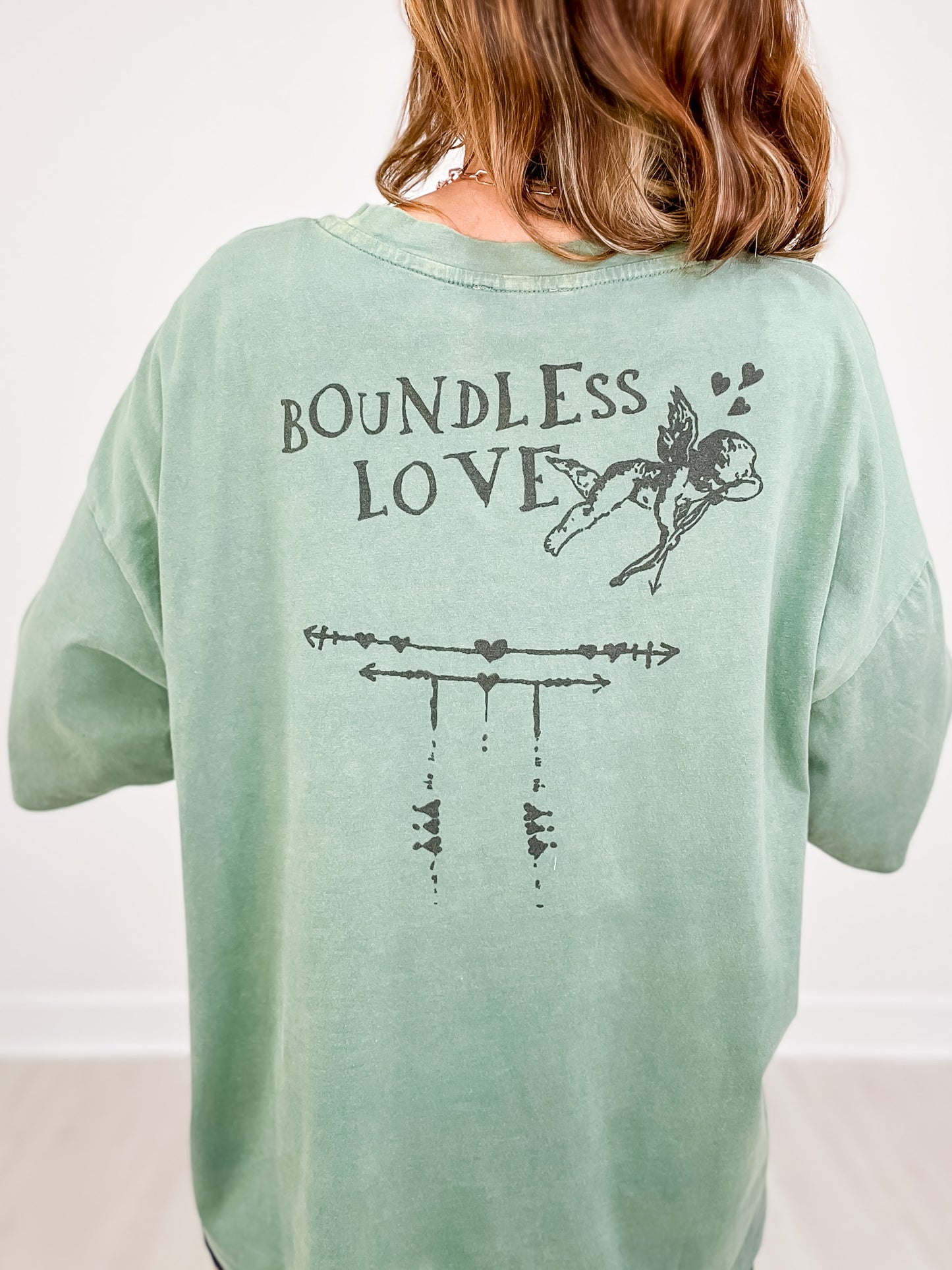 Boundless Love Mineral Wash Short Sleeve Graphic Top
