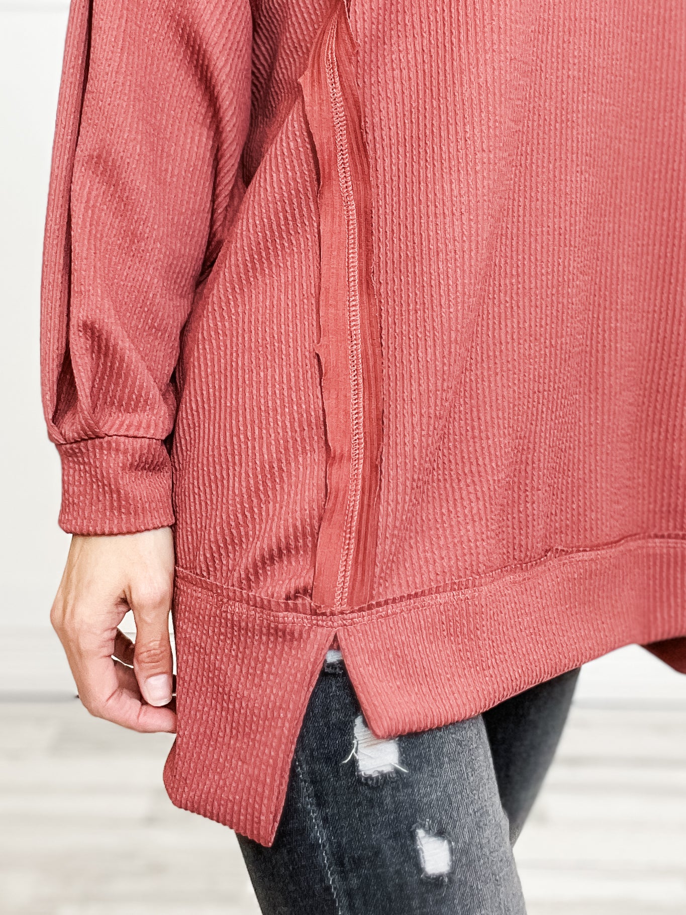 Oversized long sleeve tunic top