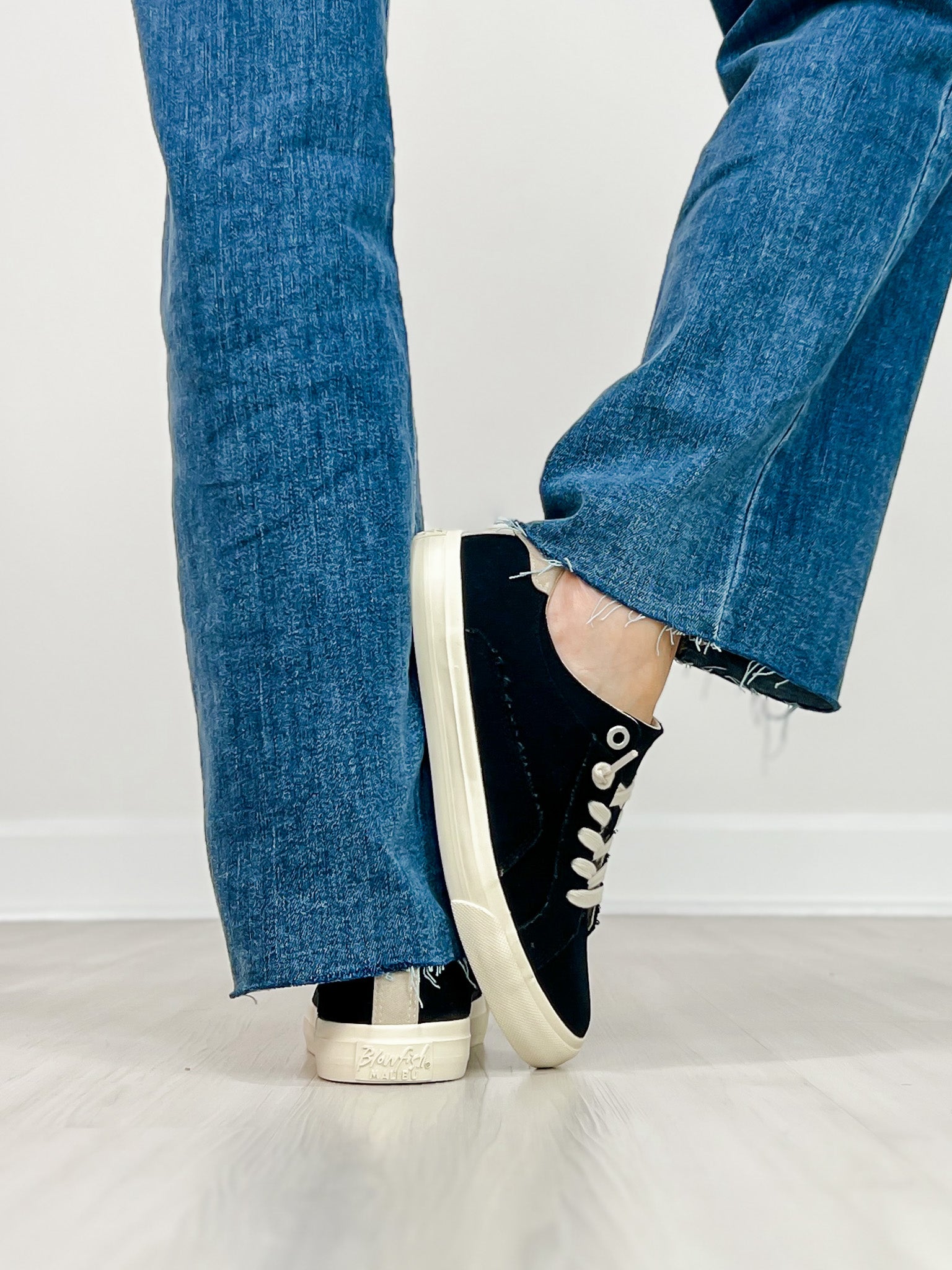 Blowfish Martina Too Slip-On Tennis Shoes in BLACK CANVAS