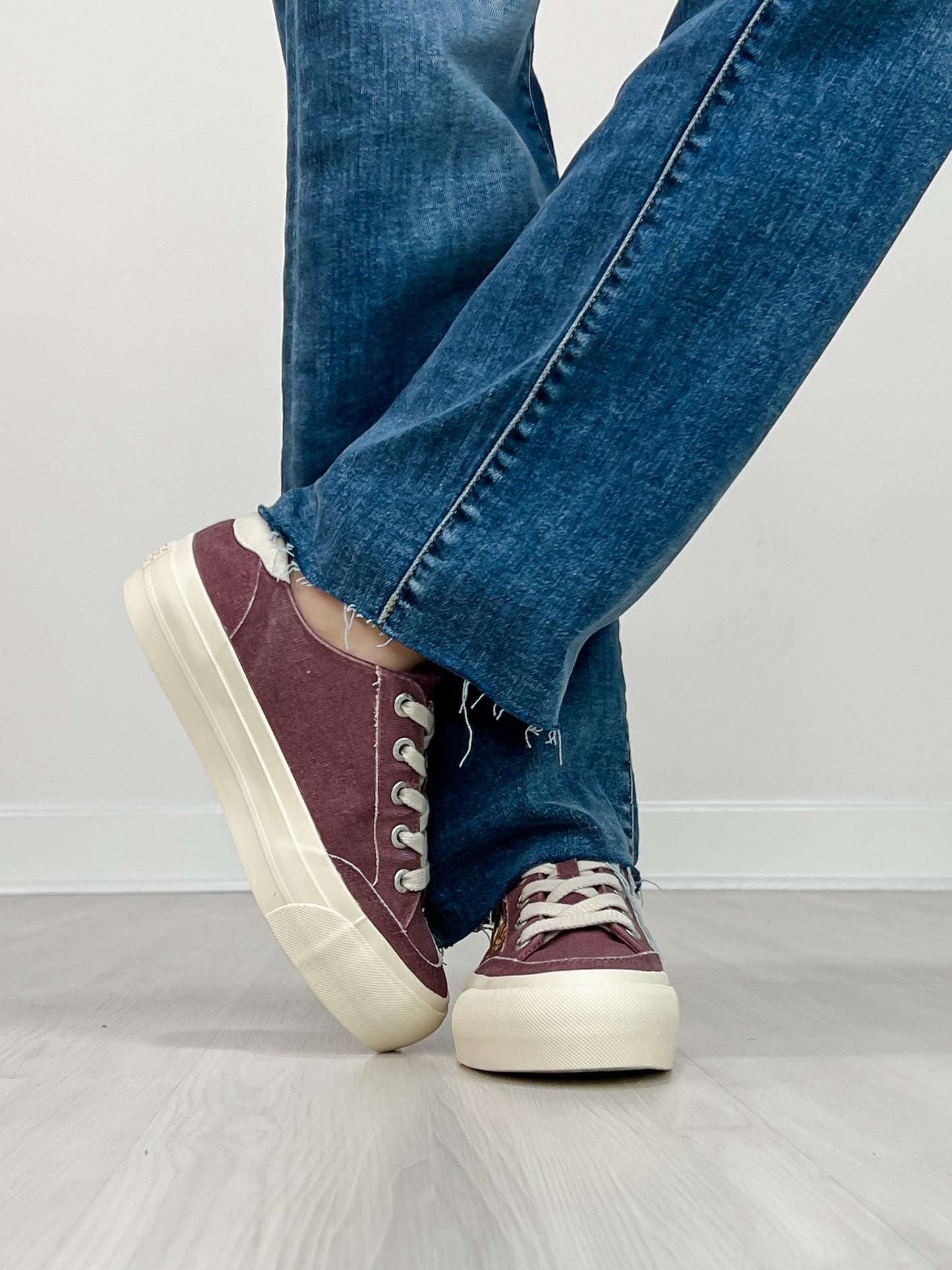 Blowfish Tennis Shoes Sadie Sun 3 in Deep Red Canvas