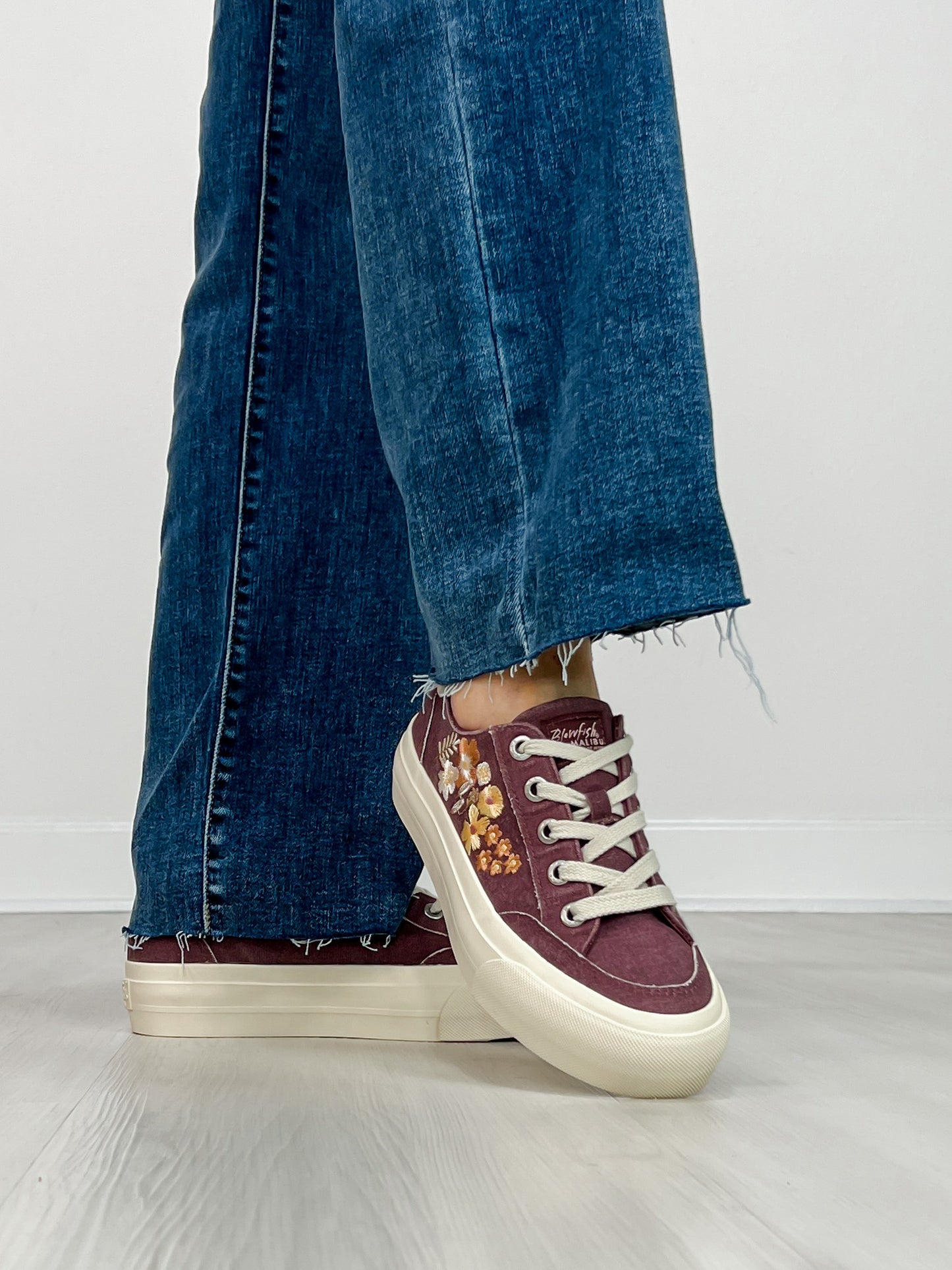 Blowfish Tennis Shoes Sadie Sun 3 in Deep Red Canvas