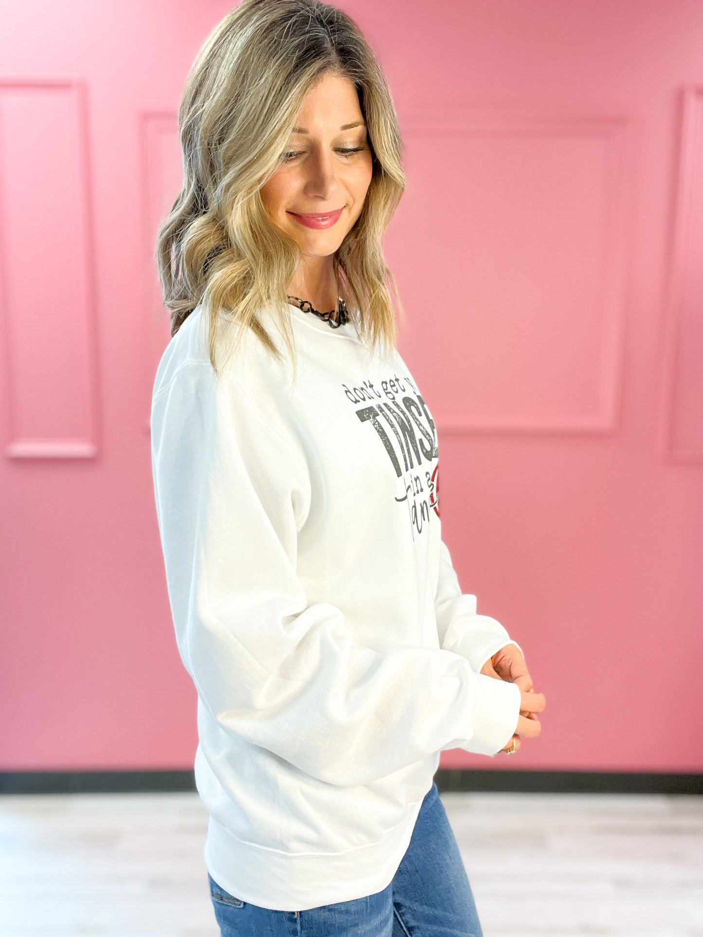 Don't Get Your Tinsel In A Tangle Glitter Sweatshirt Top