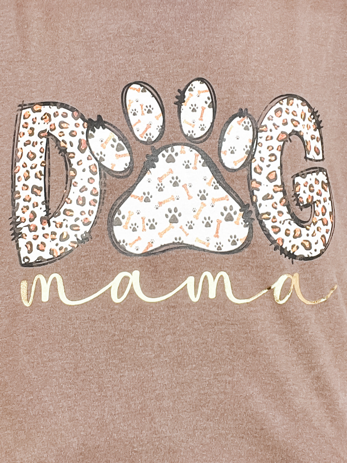 Dog Mama Gold Foil Graphic Tee