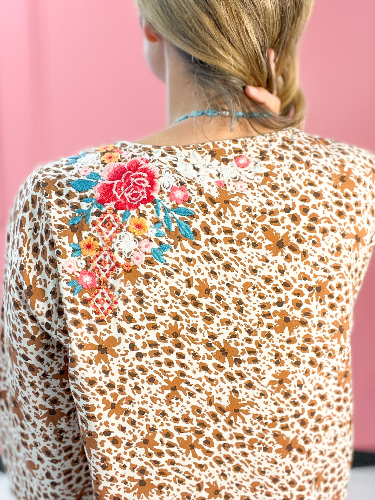 Field of Flowers Poncho Floral Top