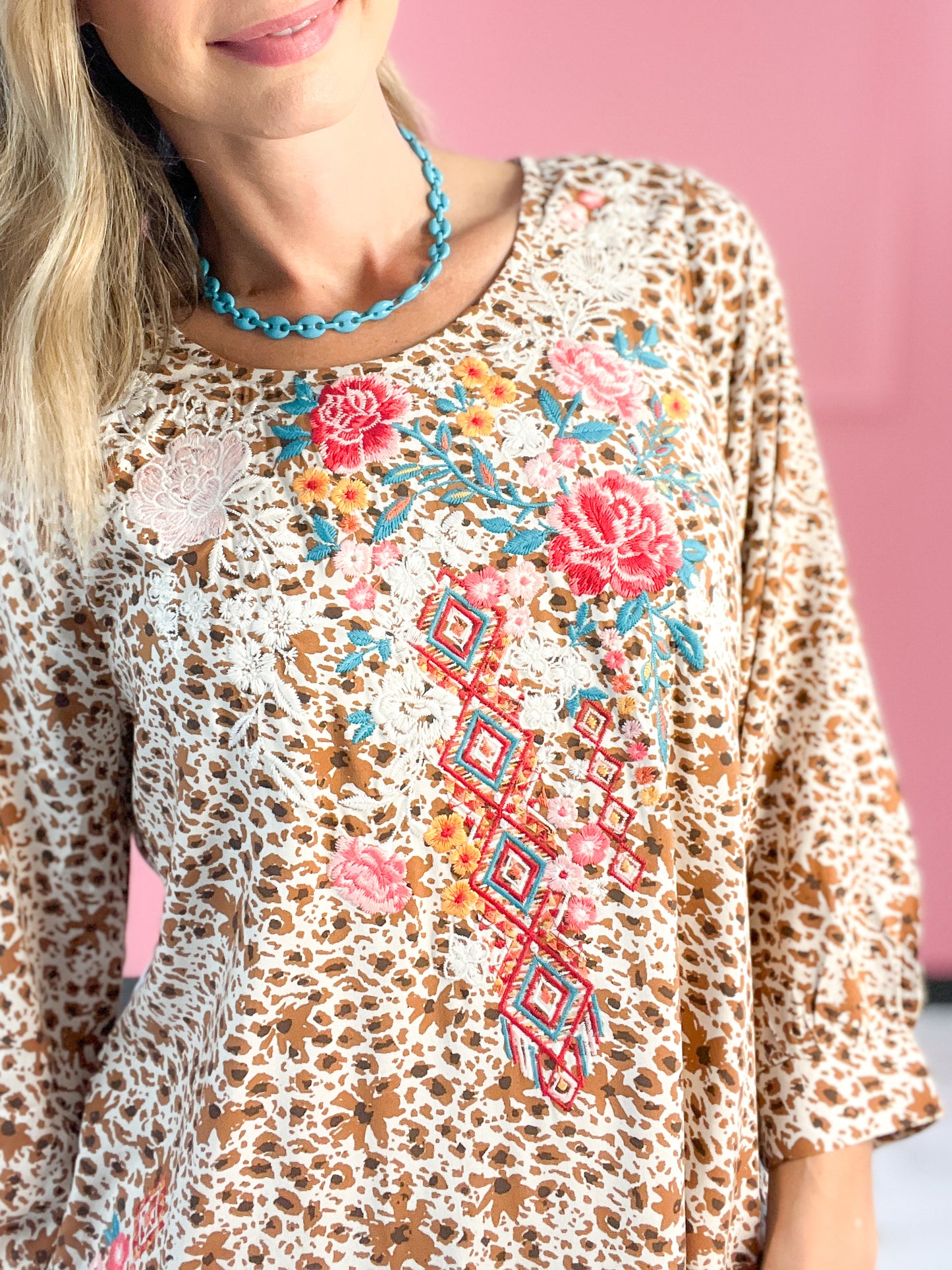 Field of Flowers Poncho Floral Top