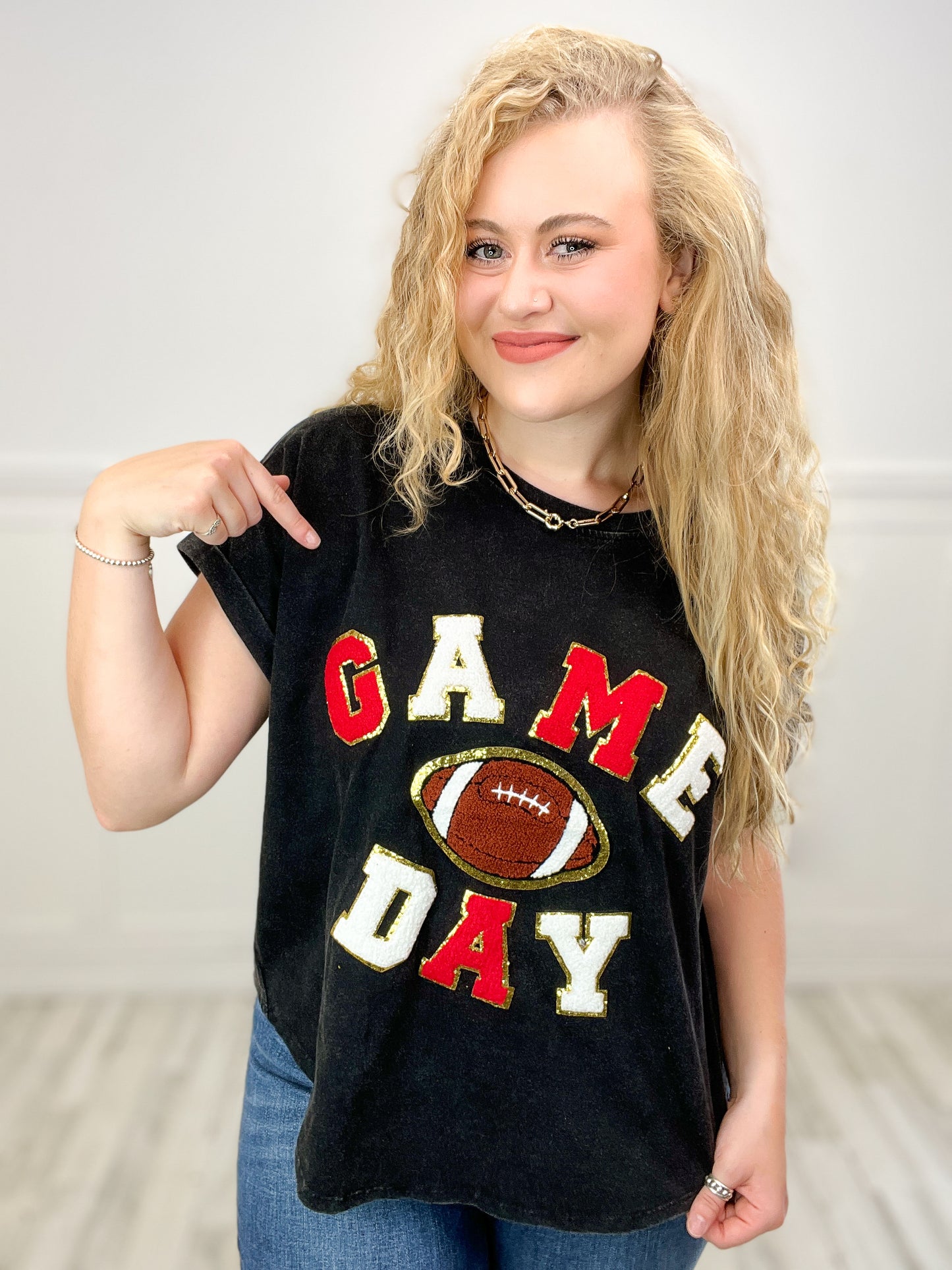 Short Sleeve Oversized Game Day Top