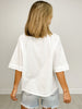 Heart Patch Detailed Round Neck Short Sleeve Cotton Top