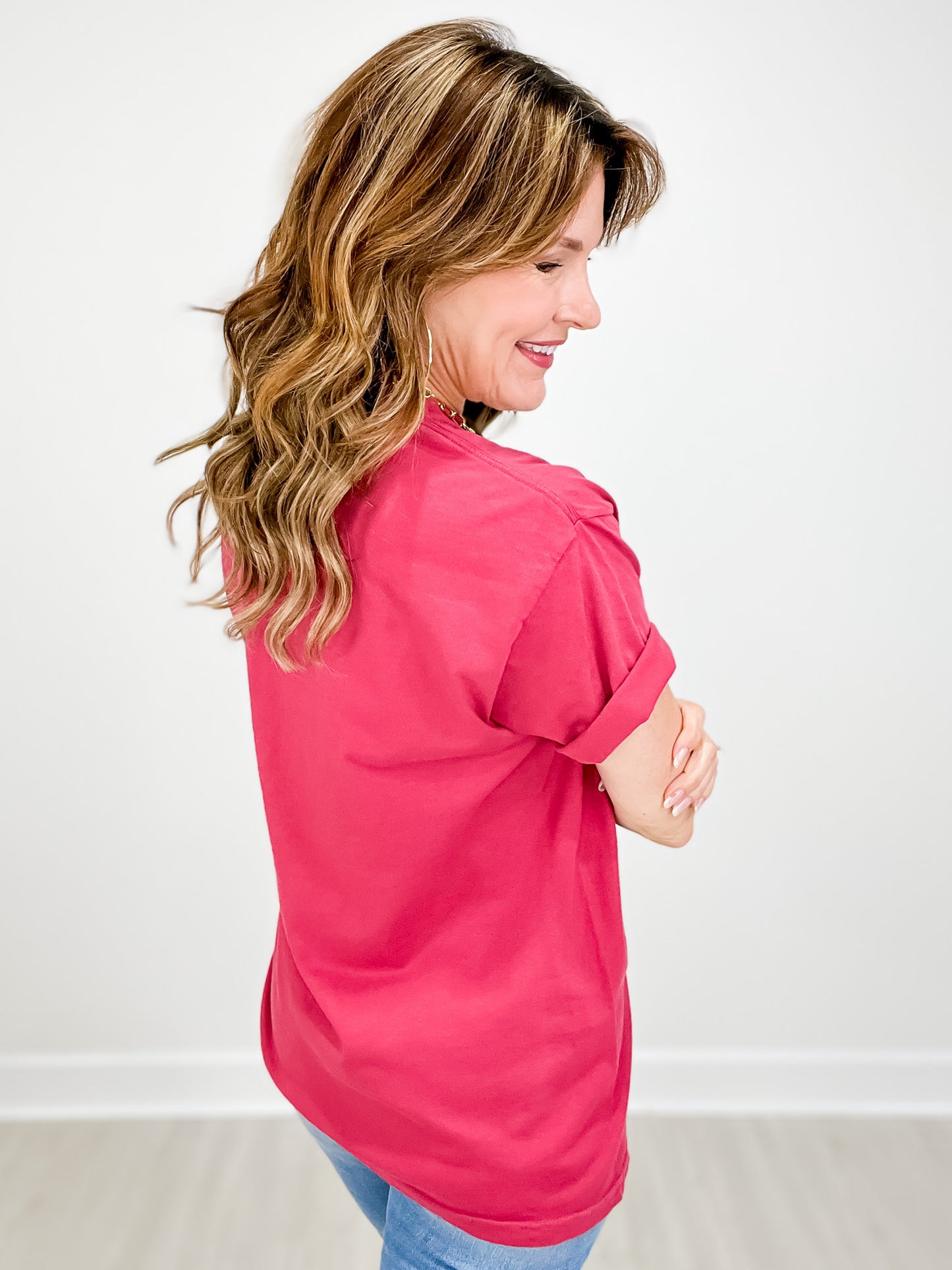 Checkered Bow and Cherries Graphic Tee