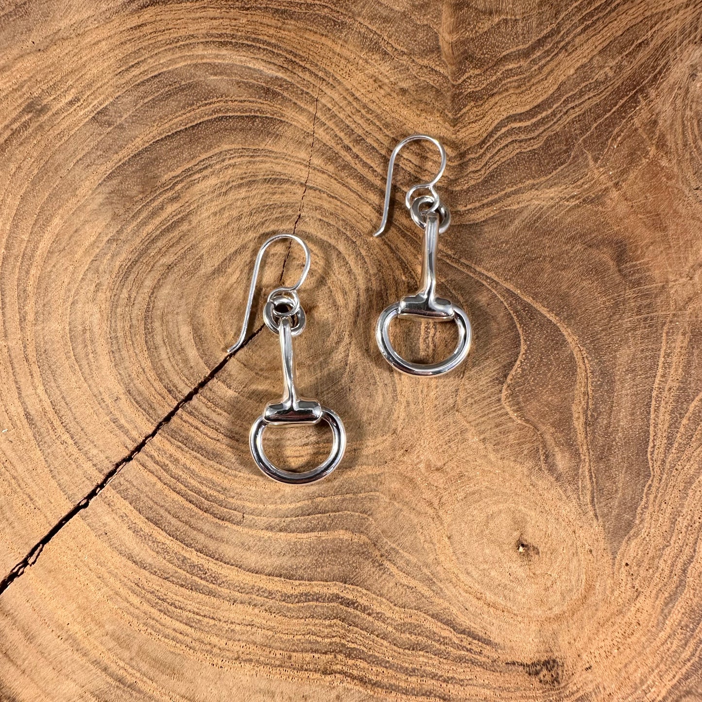 Sterling Silver Horsebit Earrings