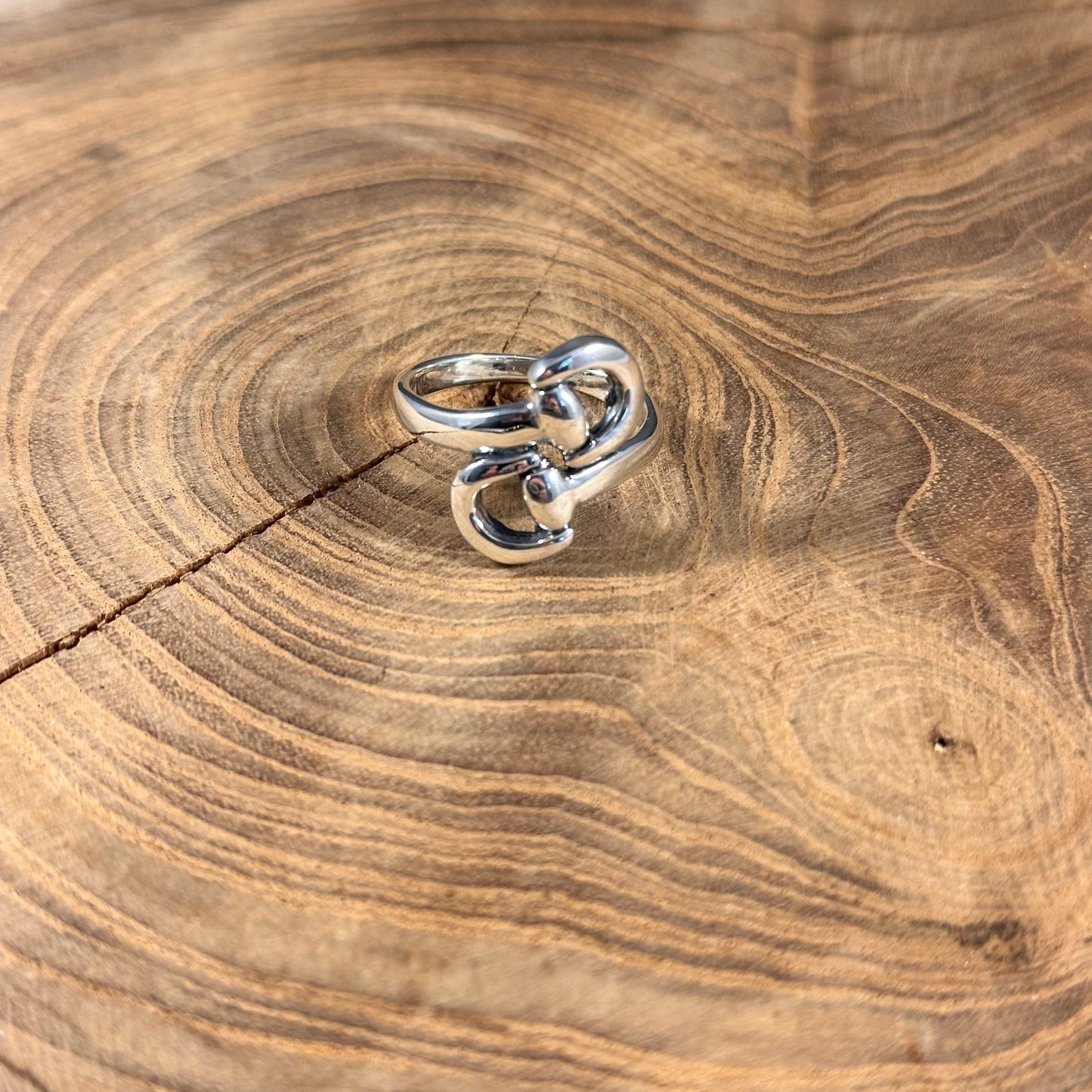 Sterling Silver Horse Bit Ring