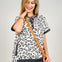 Short Sleeve Leopard Print Urban Rib Top