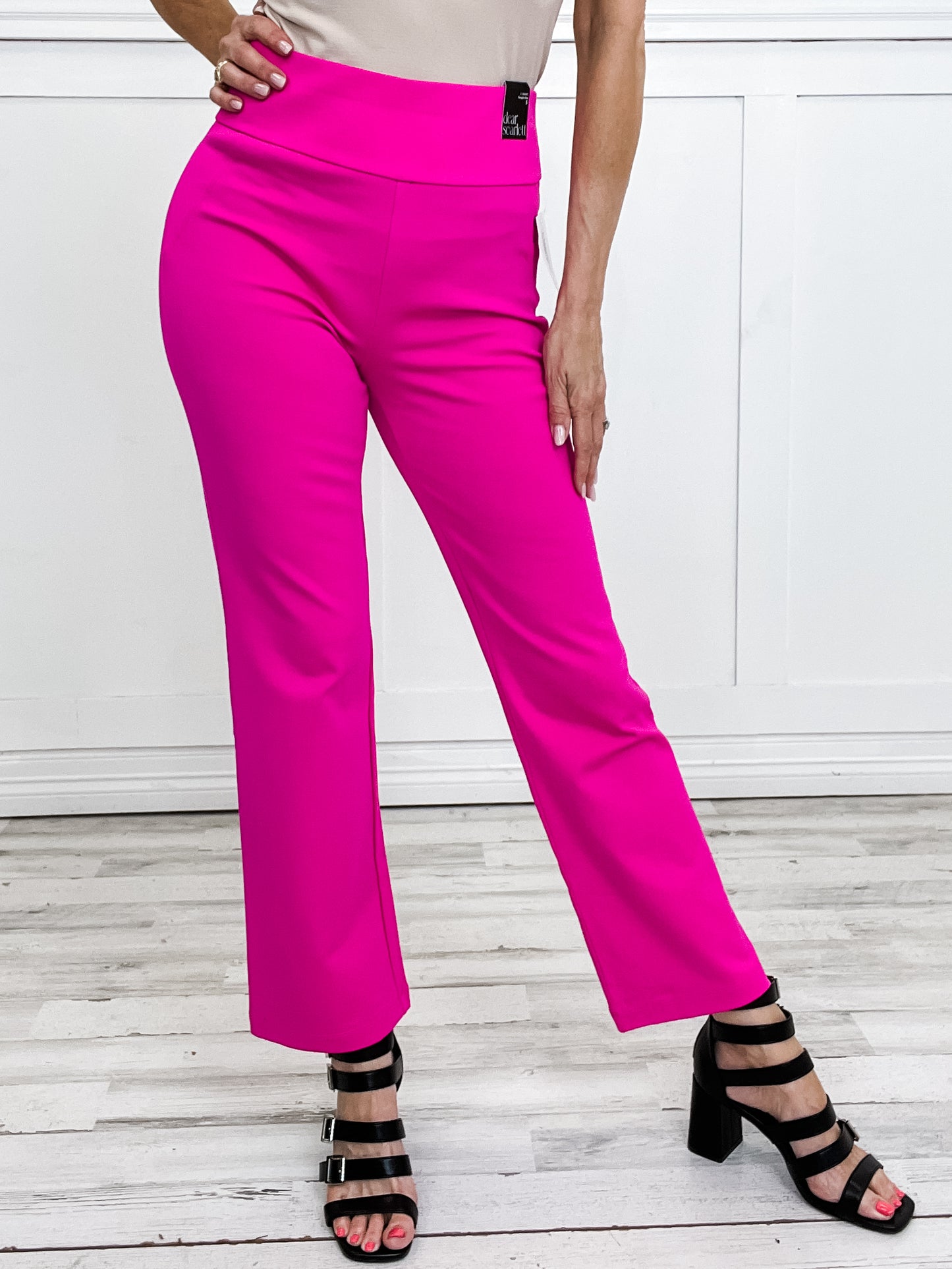 Magic Slim Straight Pants in HOT PINK