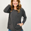 Long Sleeve Ribbed Knit Bishop Pocket Top