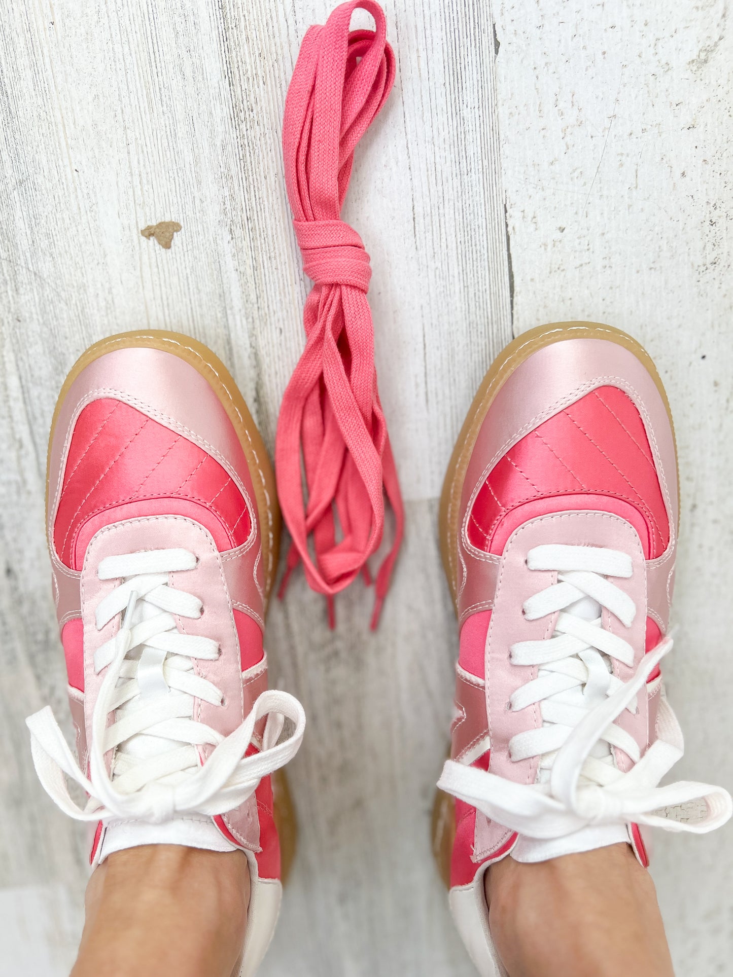 Mia Vesta Sneaker in Pink/Blush/White