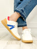 Mia Vesta Sneaker in White and Cobalt