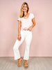 Judy Blue BLESS YOUR FLARE High Rise White Kick Flare Jeans