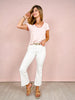 Judy Blue BLESS YOUR FLARE High Rise White Kick Flare Jeans