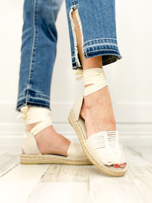 MIA Noella Espadrille Sandals in Off White