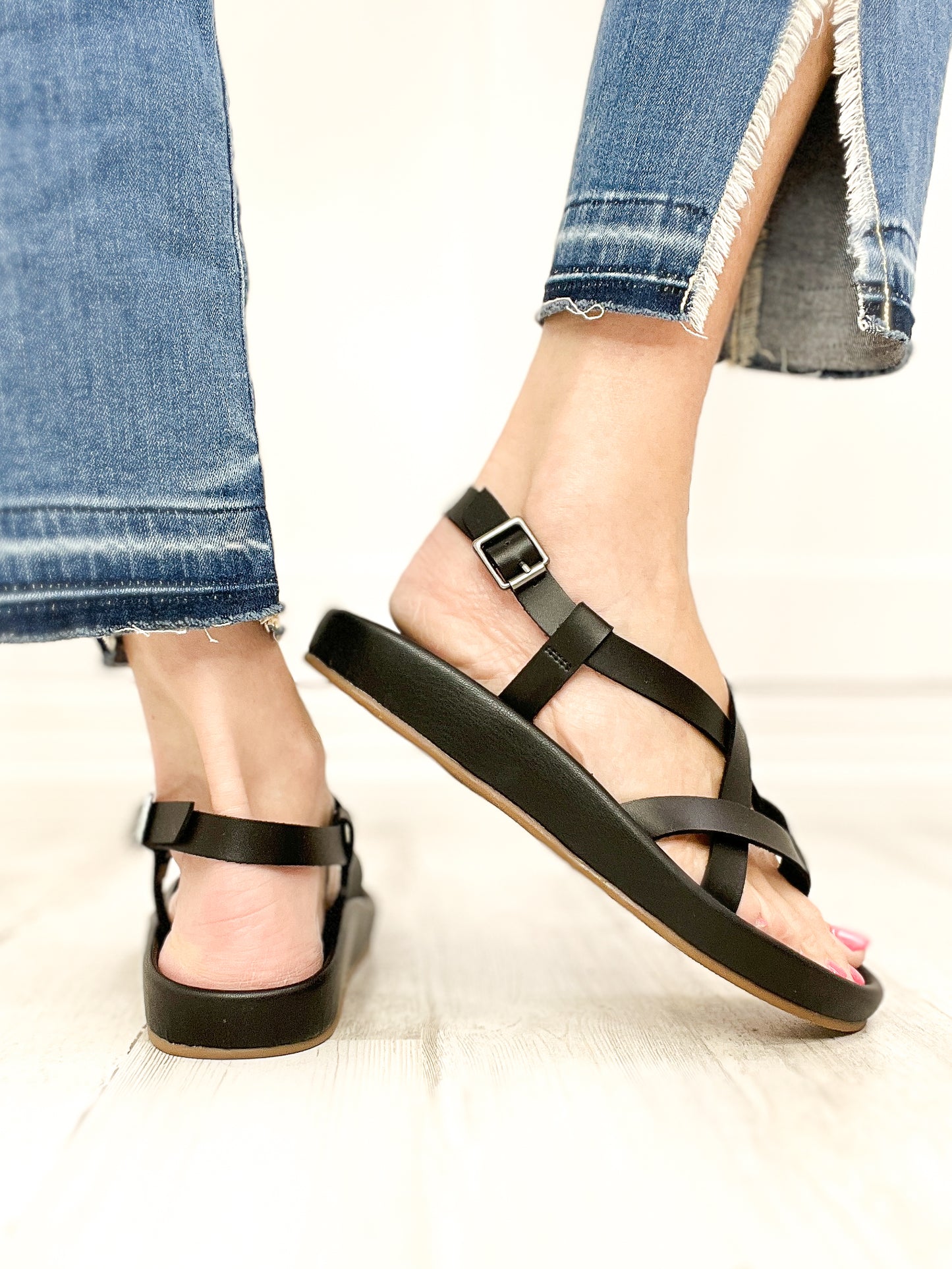 MIA Zurie Strappy Sandal in Black Ponder