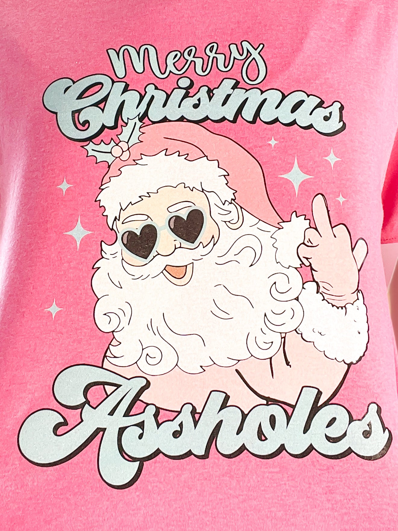 Merry Christmas A-holes Santa Graphic Tee