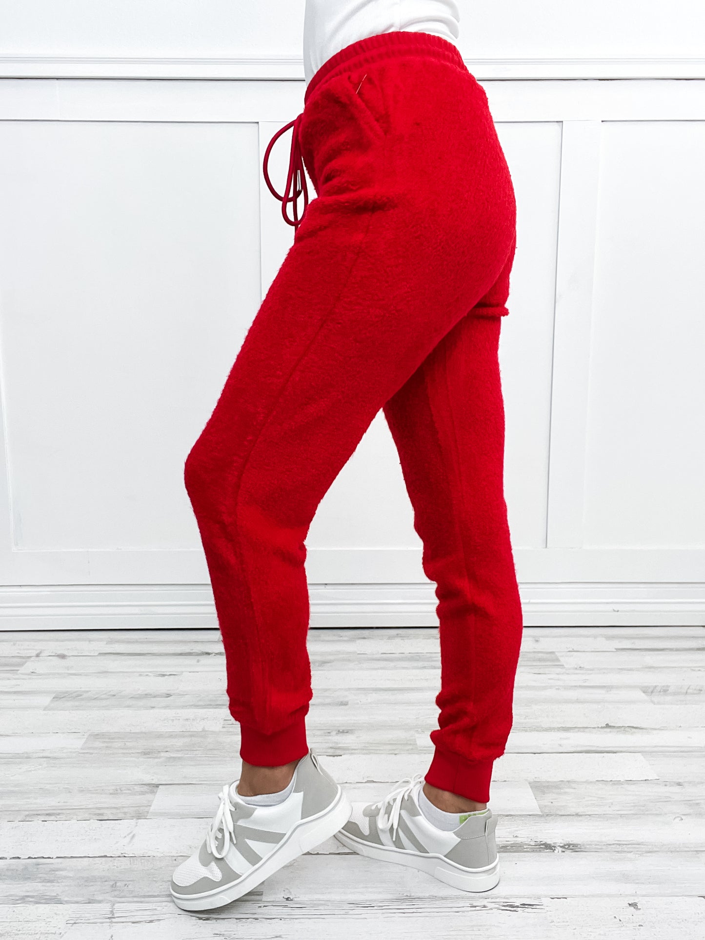 High Waisted Solid Knit Jogger Pants