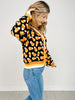 Queen of Sparkles Black Pearl Candy Corn Cardigan