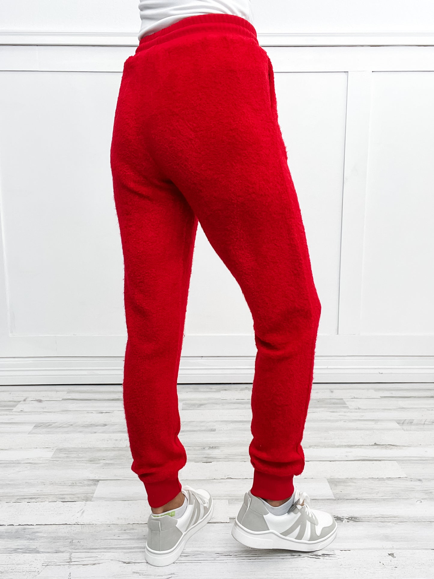 High Waisted Solid Knit Jogger Pants