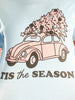 Tis The Season Pink Christmas Tree Graphic Tee