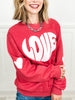 LOVE Heart Elbow Patch Sweatshirt Top
