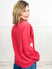 LOVE Heart Elbow Patch Sweatshirt Top