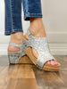Corkys Carley Wedge Shoes Silver Glitter
