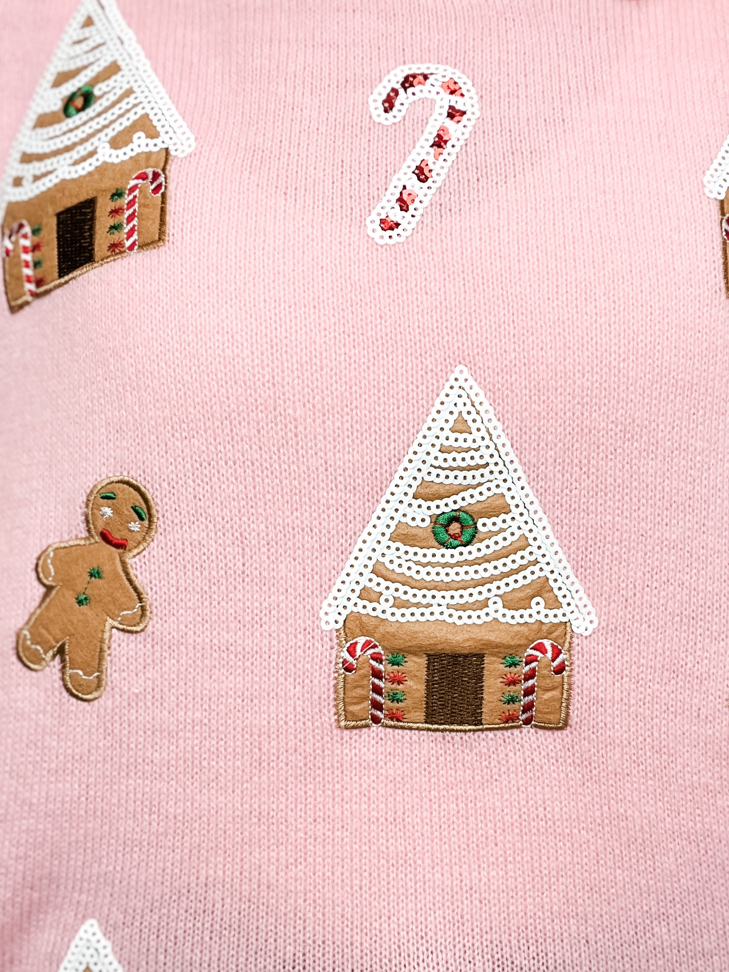 Christmas Theme Patches Sweater