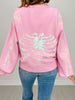Queen of Sparkles Light Pink Skeleton Button-Up Cardigan