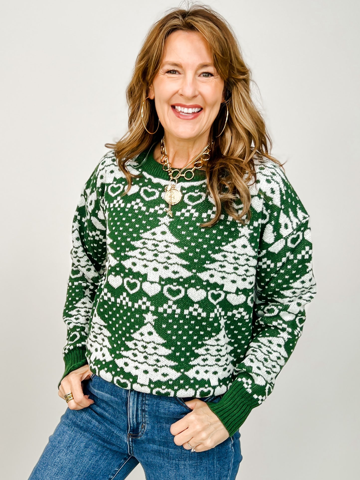 Long Sleeve Knit Christmas Sweater