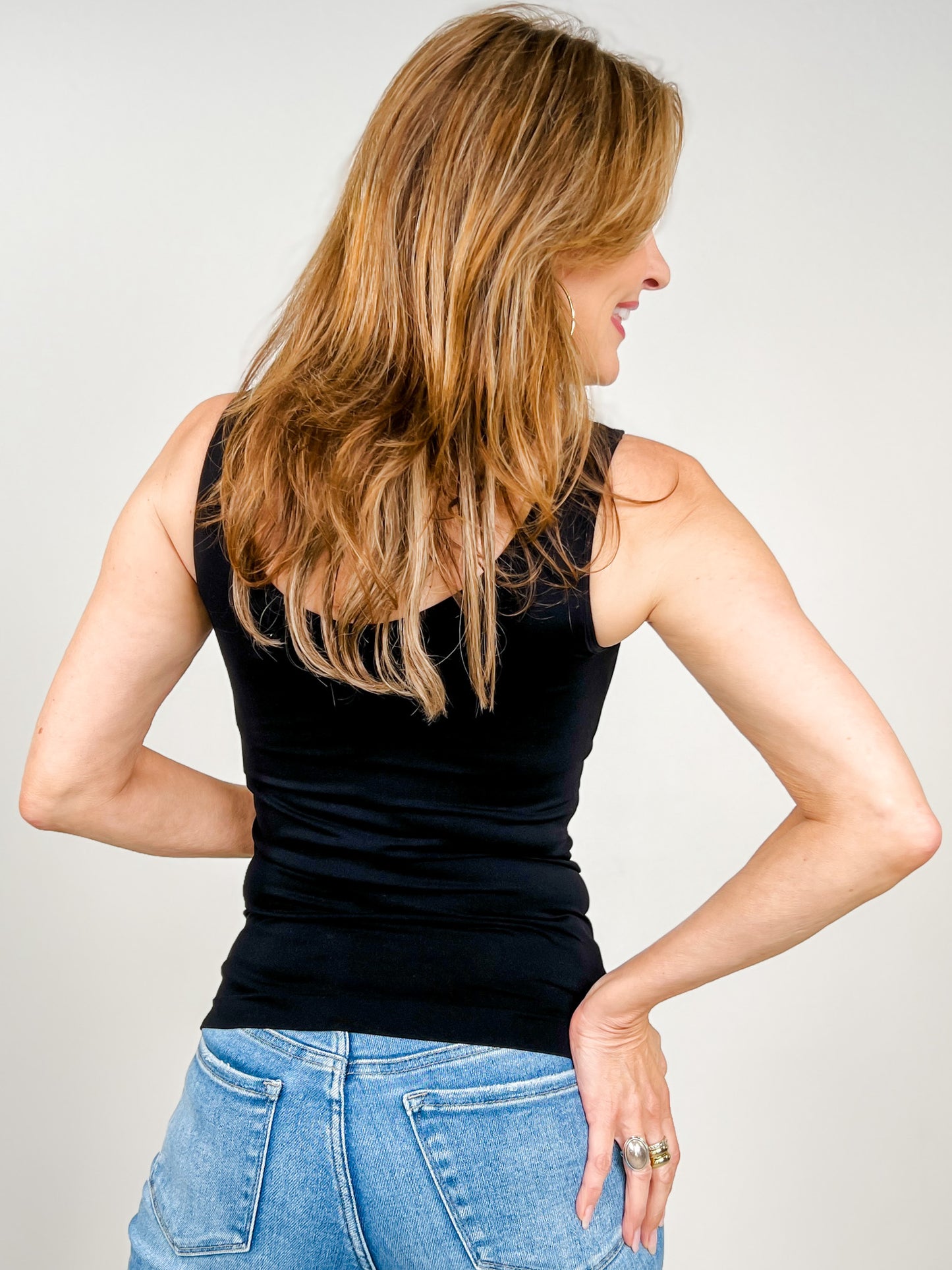 Reversible Seamless Tank with Built In Bra