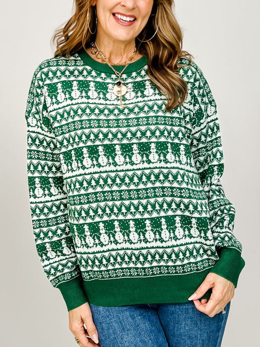 Christmas Themed Long Sleeve Sweater