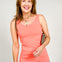 Reversible V or U Neckline Seamless LONG Tank Compression in Hot Coral
