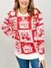 Christmas Themed Fun Print Sweater