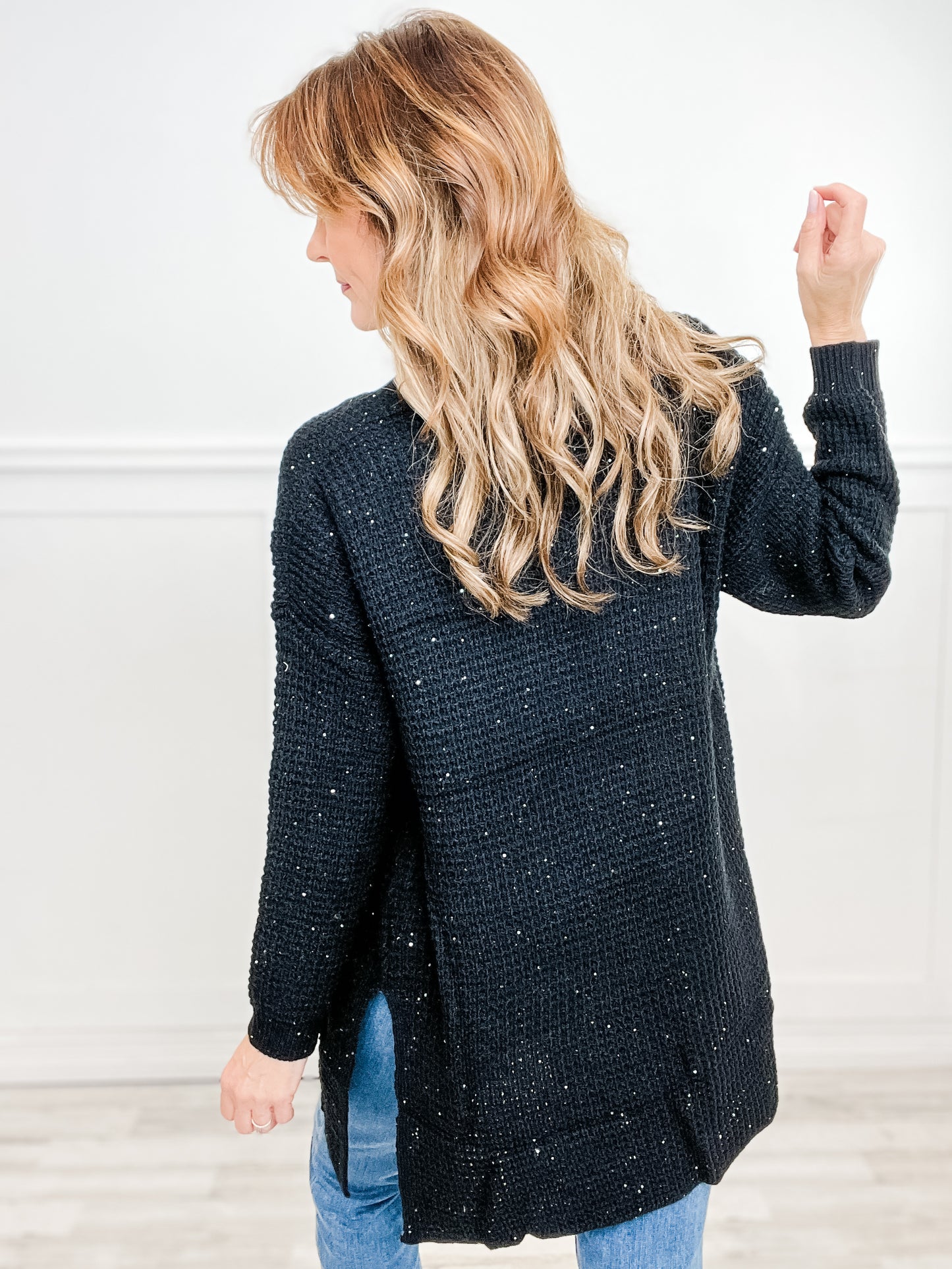 Sequined Sweater Top