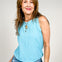 Ribbed Viscose Crew Neck Loose Fit Tank