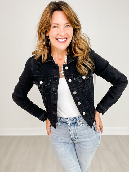 Risen Shirring Sleeve Crop Jacket