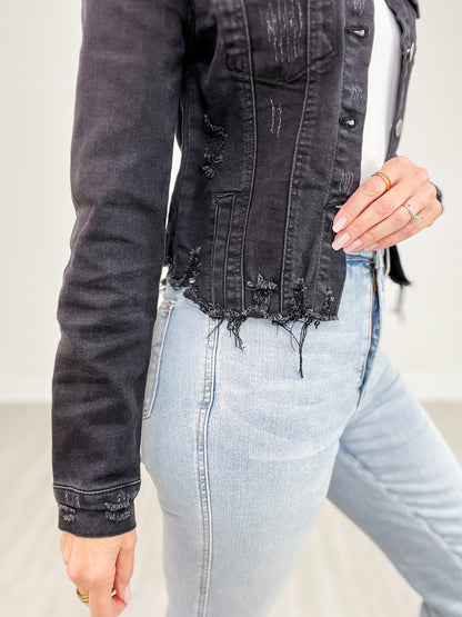 Risen Shirring Sleeve Crop Jacket