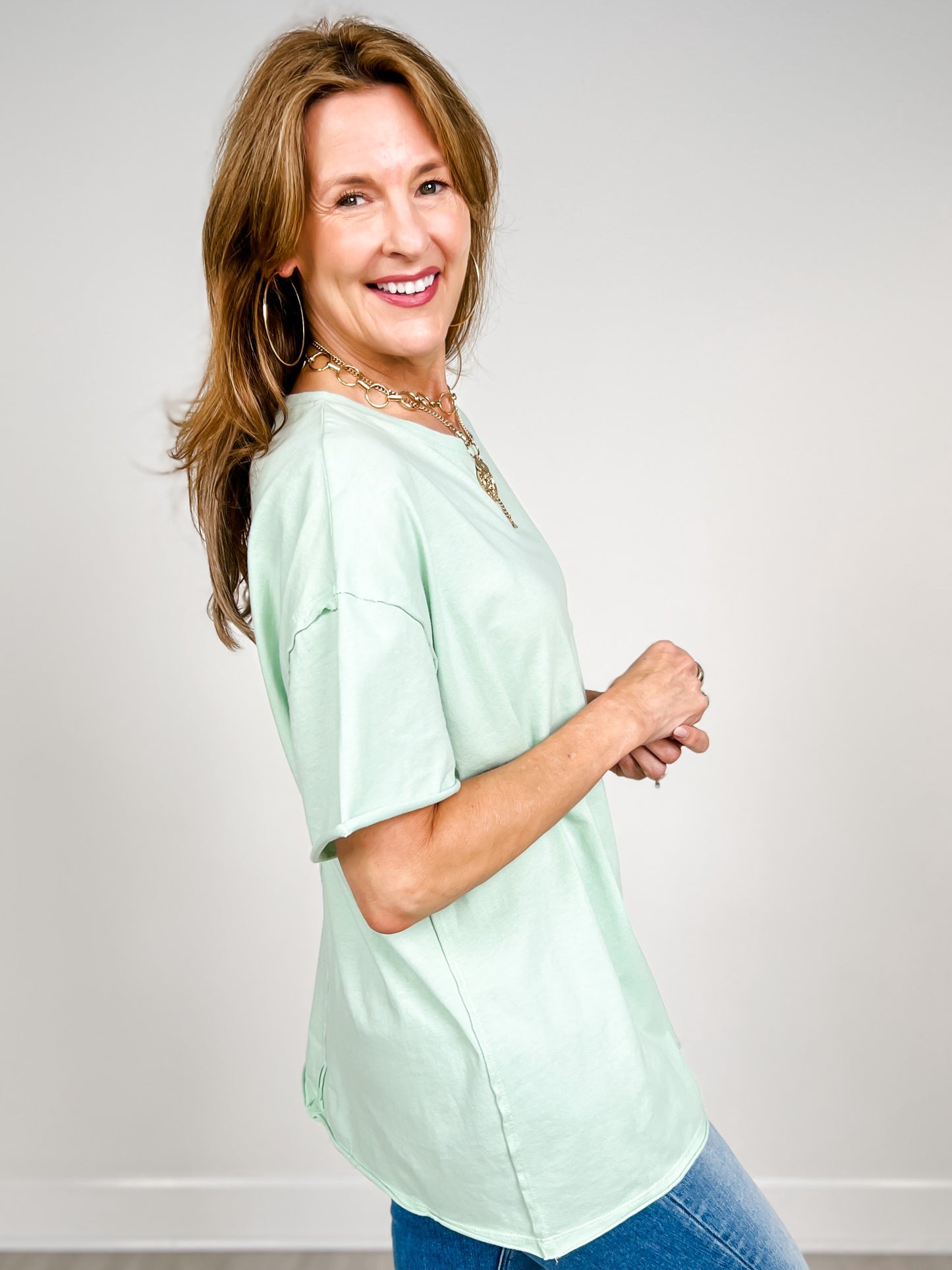 The Essential Raw Edge Oversize Tee