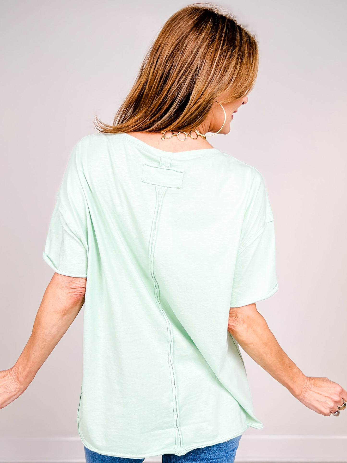 The Essential Raw Edge Oversize Tee