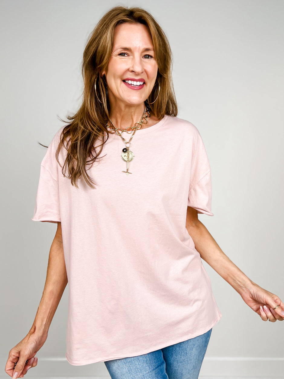 The Essential Raw Edge Oversize Tee