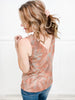 Tropical Print V- Neck Tank Top
