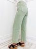 Vervet High Rise Wide Ankle Jeans in Desert Sage
