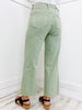 Vervet High Rise Wide Ankle Jeans in Desert Sage