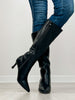 Elegant Stiletto Pointed-Toe Boots in Black