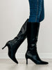 Elegant Stiletto Pointed-Toe Boots in Black